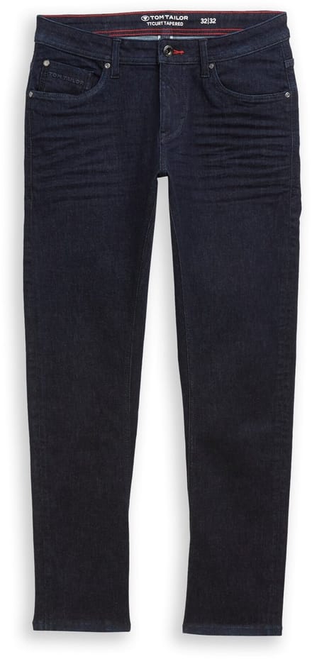 Tom Tailor - TTCURT TAPERED jeans met stretch - Maat 29/32 - Rinsed Blue Denim