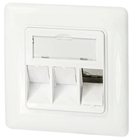 Flush Box voor 3 Keystone Modules - Design Compatibel - Wit (RAL 9010)