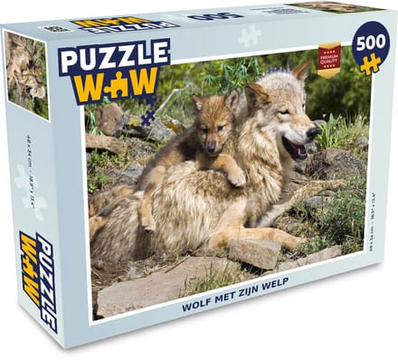 Puzzel Wolf - Welp - Dier - Legpuzzel - Puzzel 500 stukjes