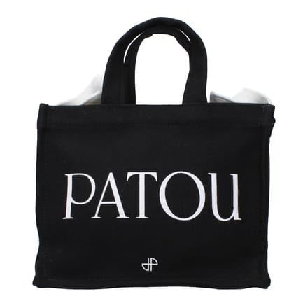Patou Zwarte Katoenen Handtas