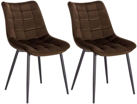 Bolt Edge Eetkamerstoelen - Bruin/Bordeaux - Kuipstoelen - Set van 2, 4 of 6