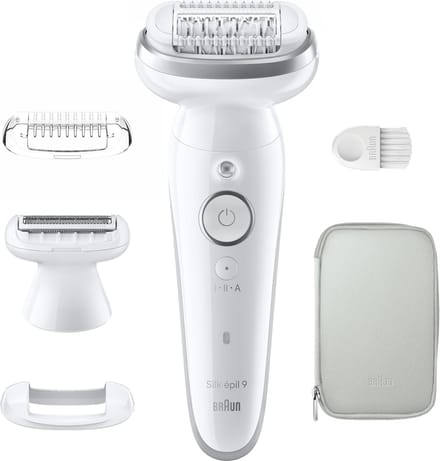 Braun Silk·épil 9 - Epilator met Ladyshave opzetstuk - type 9-041 - Wit/Zilver