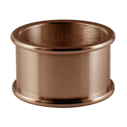 Quiges Stapelring Ring - Basisring  - Dames - RVS roségoudkleurig - Maat 17 - Hoogte 10mm