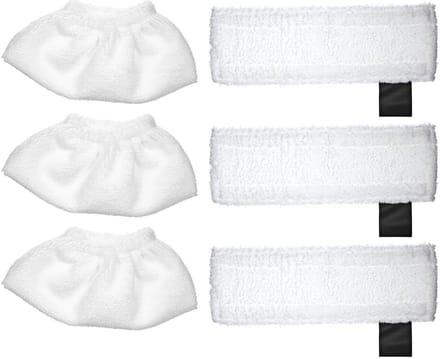 Dailygoods - Set van 6 Vervangende Microvezeldoeken voor Stoomreiniger