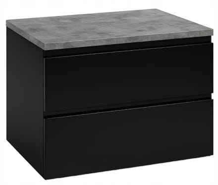 Deftrans Modus Serie - Badkamerkast - Zwart - 80x50cm - Hoogglans