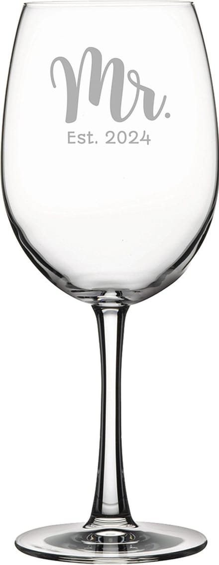 Gegraveerde rode wijnglas 58cl Mr. Est. 2024