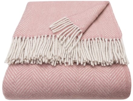 WOOOL Luxury Plaid - STELLA (Dusky Pink) - 150x183cm - 100% Wol