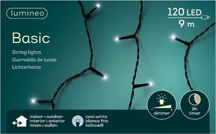 2x stuks kerstverlichting helder wit buiten 120 lampjes - boomverlichting