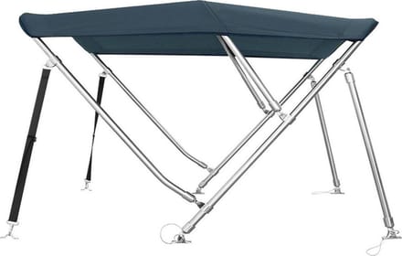 Basic 3 Boog RVS Biminitop Zonnetent H117cm DONKERGRIJS Breedte 155-169cm