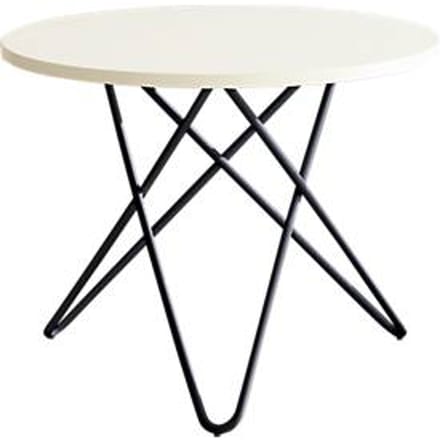 Bijzettafel Alana, Ø 600 x H 550 mm, wit/grafiet