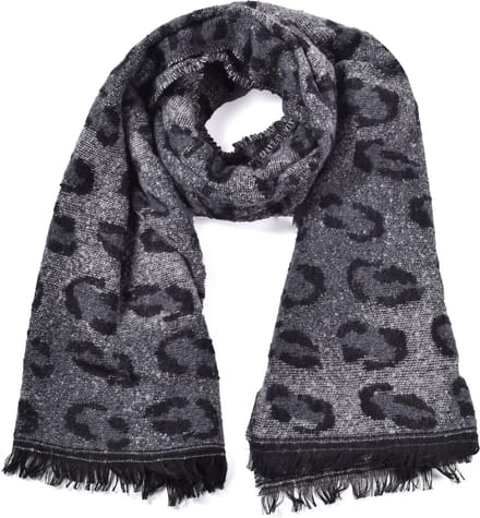 Wintersjaal / dik / leopard / 2 kanten