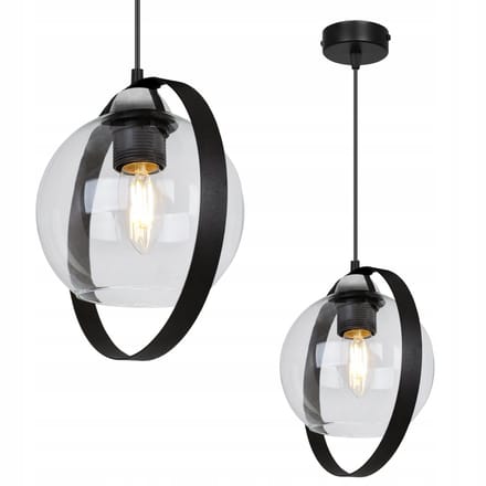 Light-Home RING HAGA – Hanglamp – Enkel – Glazen kap – Doorzichtig – 1x E27