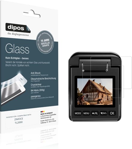 dipos – 2x Pantserfolie geschikt voor ZIMOCE TL2000 | 9H Screenprotector