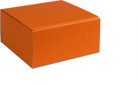 Geschenkdoos ribbelkarton, 20x19x10cm ORANJE (35 stuks)