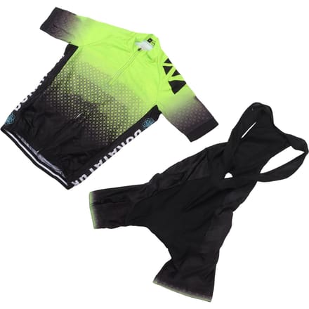 Fietsbroek met bretels Set M Ademend Mesh Polyester Sneldrogend Comfortabele Fietskleding voor green