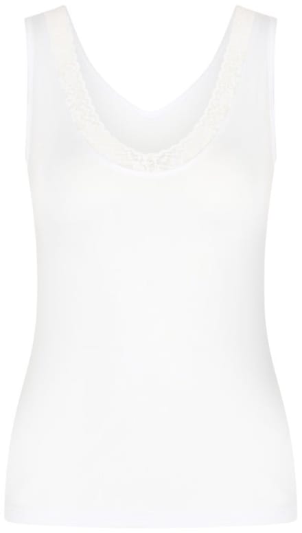 RJ Pure Color Bayonne Dames Singlet Lace Wit M