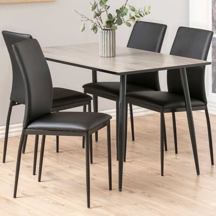 Giga Living Eettafel Willy - Rechthoek Wit - 120x80x75cm