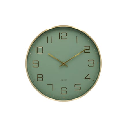 Karlsson Wandklok Elegance Glow - Groen - Ø40cm - Wandklok Scandinavisch