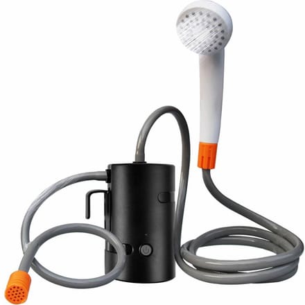 Draagbare campingdouche Outdoor elektrische douchepomp Oplaadbare douche Grote capaciteit Opvouwbaar zwart