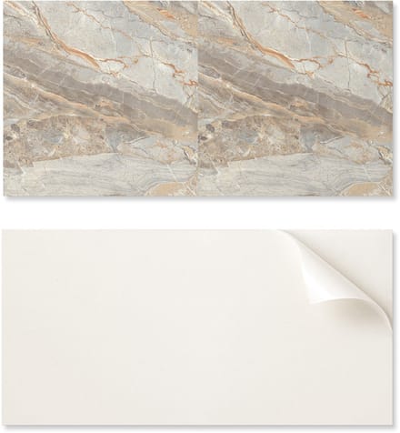 Zelfklevend vinylpaneel met print, 100x50 cm, marmerpatroon met nerven.