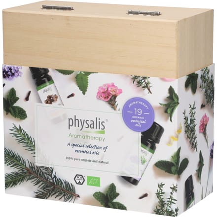Physalis® Essentiële Olie Giftbox Hout 1 Combinatieverpakking