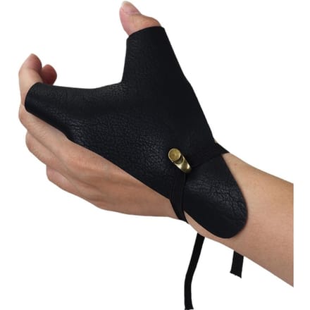 Boogschieten Handbeschermer Leer Schiet Handschoen voor Linker Hand zwart