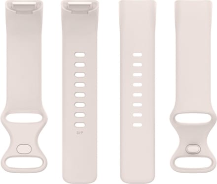 Siliconen bandje - geschikt voor Fitbit Charge 5 / Charge 6 - maat S/M - gebroken wit