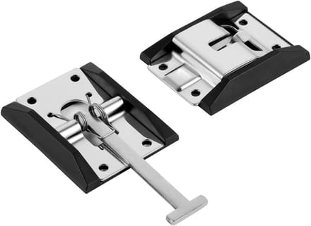 Deurvanger Set - Deurhouder Camper Caravan - Toegangsdeur Beveiligen - Roestvrij Staal Constructie - 13 x 6.5 x 1.9 cm