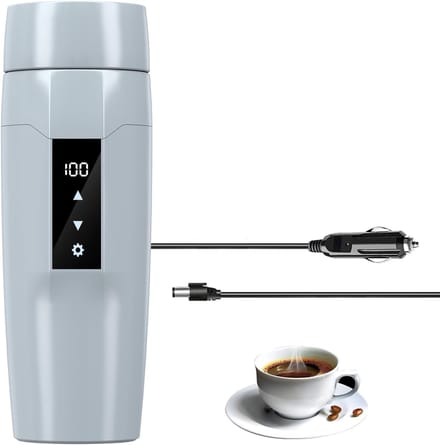 Waterkoker 12v voor Auto - Heetwaterdispenser Klein - Grijs
