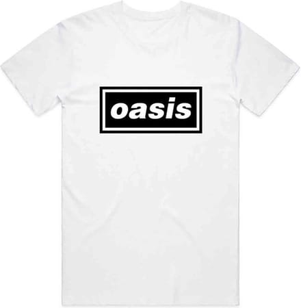 Oasis - Decca Logo Heren T-shirt - L - Wit