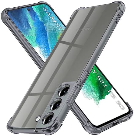 Hoesje geschikt voor Samsung Galaxy S21 FE - Techsuit Shockproof Silicone Back Cover - Zwart