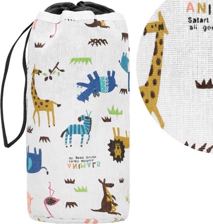 Springos Opbergmand - Opberghoes - Opbergtas - Organizer - Mat - Animals - Handvat - Wit