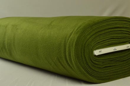 Fleece stof - Mosgroen - 10 meter