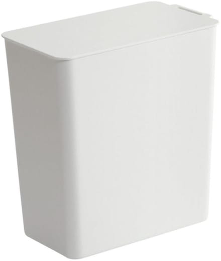 Mini Prullenbak - Afvalbakje Bureau - Bureau Opruimen - Met Deksel - Compact Formaat - Wit