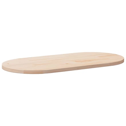 vidaXL - Tafelblad - 100x50x2,5 - cm - massief - grenenhout - ovaal