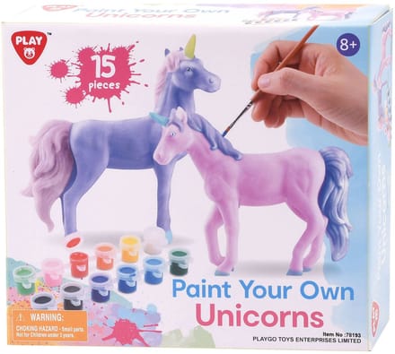 Playgo Eenhoorn knutselset schilderen - creatieve unicorn set 15-delig.