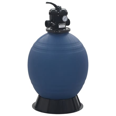 vidaXL - Zwembadzandfilter - met - 6-positie - ventiel - 560 - mm - blauw