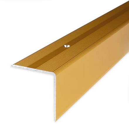 Trapneusprofiel Geanodiseerd Aluminium Goud - 40mm Breed, 42mm Hoog, 1000mm Lang