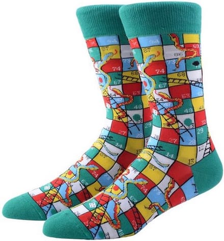 Snakes and Ladders Sokken - Bordspel Slangen / Ladders - maat 36/40