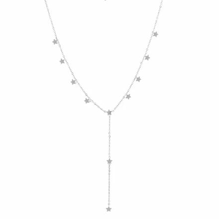 Bijoutheek Collier klavers groene stenen zilver