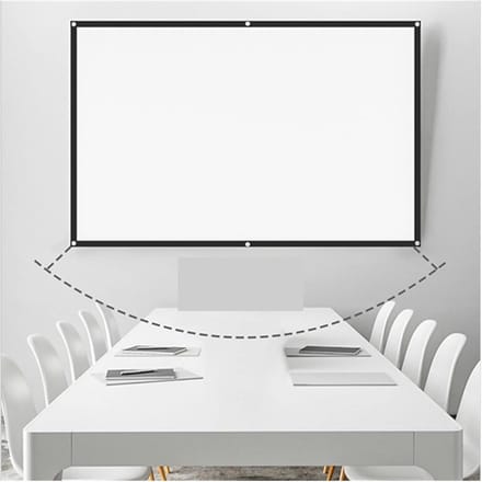 Projectiescherm - Draagbaar Scherm - Thuisbioscoop Creëren - Hoge Dichtheid Materiaal - 100 Inch - Mat Wit