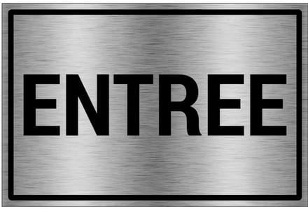 Entree bord - gecoat brushed aluminium - grijs zwart | 45 x 30 cm