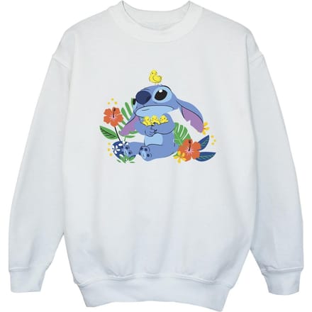 Disney Meisjes Lilo & Stitch Vogels Sweatshirt (Wit)