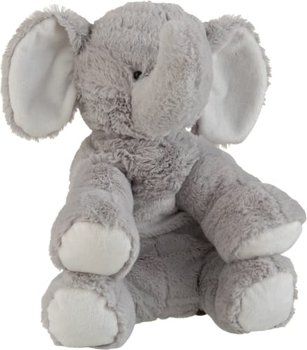 J-Line knuffel Olifant - pluche - grijs - large