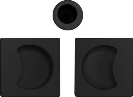 Schuifdeurgreep Mood - Colombo Design - Zwart - vierkant - set