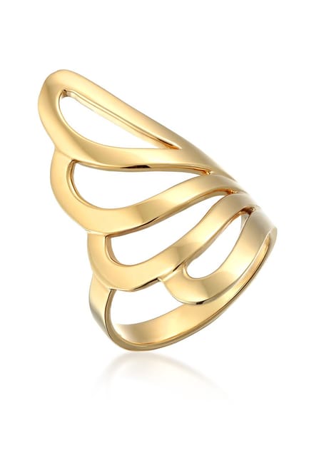 Nenalina - Ring - Dames Statement Basis Golf Geo in 925 sterling zilver - Dames