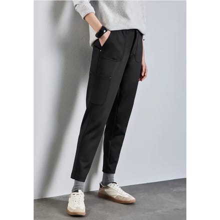 Jersey keperstof cargo broek