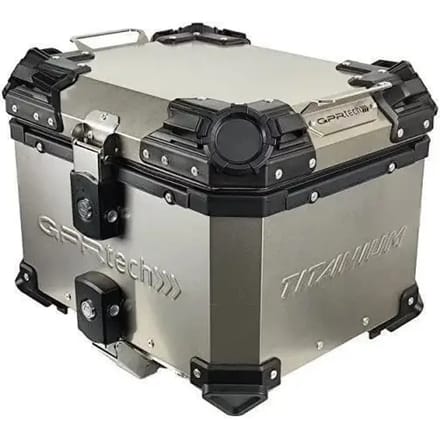 Top case motorfiets in titanium met universele plaat inbegrepen GPR Tech