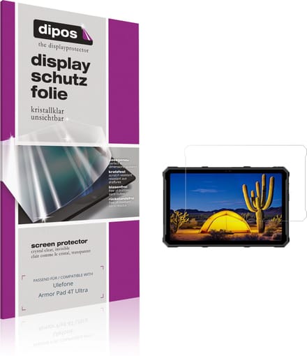dipos – 2x Beschermfolie geschikt voor Ulefone Armor Pad 4T Ultra | Krasbestendige & heldere Screenprotector Ultra-Thin