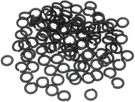 Split locking discs M3 van 304 roestvrij staal - 100 stuks zwarte veer sluitringen voor stevige bevestiging